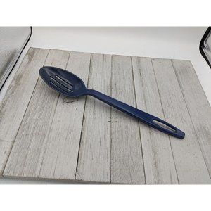 Navy Blue #3 Nylon Plastic Slotted Spoon 11"